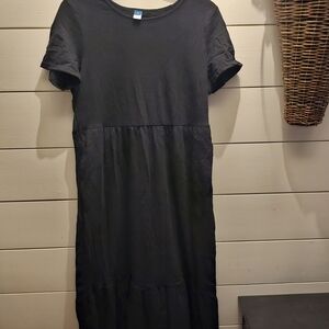 Old Navy Black Midi Dress